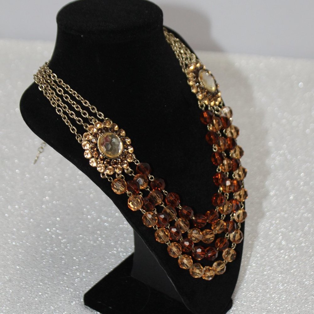 Robert Rose Statement Rhinestone And Acrylic Bead… - image 3